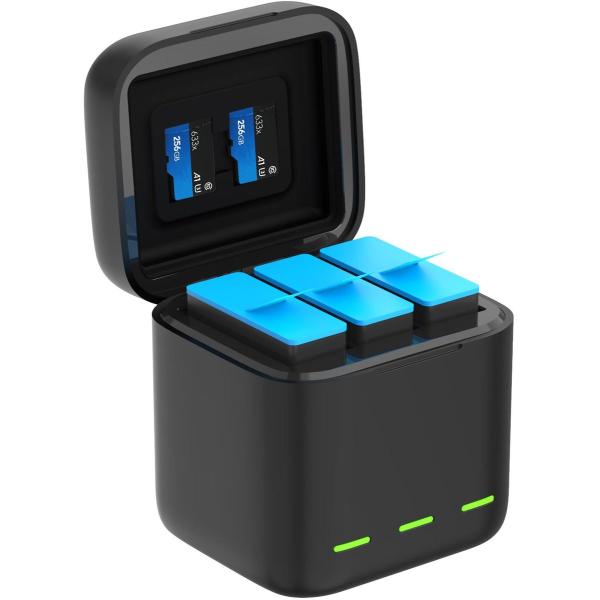 3_SLOT_Charger_Box_And_2pcs_Battery_Kit_Set_For_GoPro_Hero_11_10_9