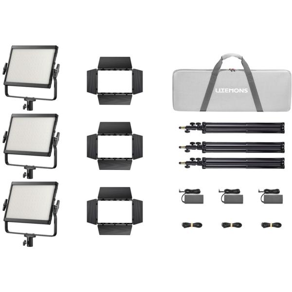 LP1200R_K3_Black_Litemons_RGB_LED_Light_Panel_3_Light_Kit