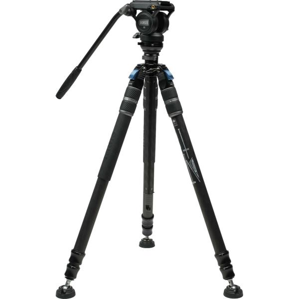 SVS60_S3_ONE_Step_Carbon_Fiber_Height_Adjustment_Video_Tripod_Kit