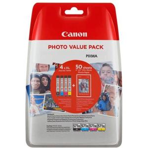 CLI_571XL_C_M_Y_BK_Photo_Value_Pack_Blistered_w_o_Sec