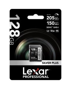 Lexar SD Silver Plus UHS-1 128GB V30 R205/W150MB/s