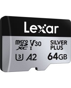 Lexar MicroSDXC Silver Plus UHS-1 64GB V30 R205/W100MB/s